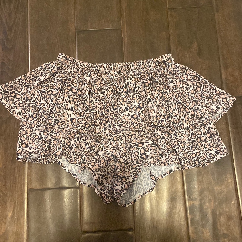 Girls Flowey leopard print shorts